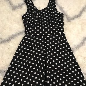 poke dot skater dress